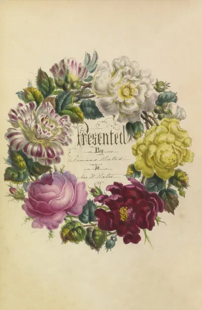 Garden beauties - Dedication by Paul Jerrard, 1857 — digital art print download