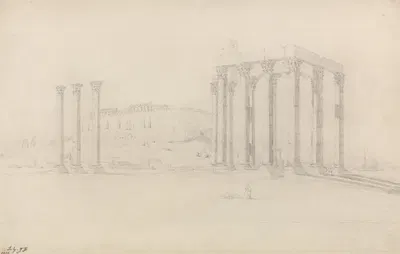 Temple of Jupiter, Athens by Джон Фостер, 1812 — digital art print download