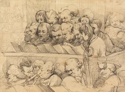 Choir and Orchestra (A Choral Band) by Джон Гамильтон Мортимер, 1776 — digital art print download