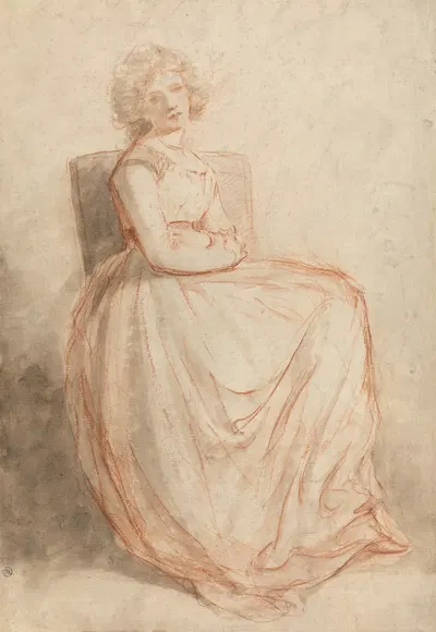 Study of a Seated Woman by Джон Хопнер — digital art print download