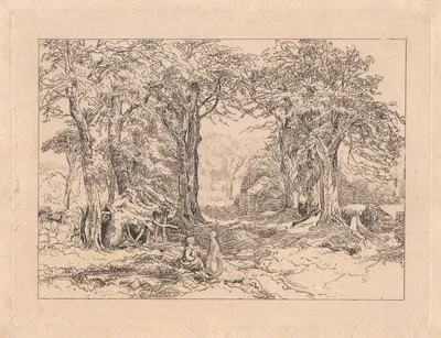 Ivy Bridge, South Devon by Джон Миддлтон, c.1854 — digital art print download