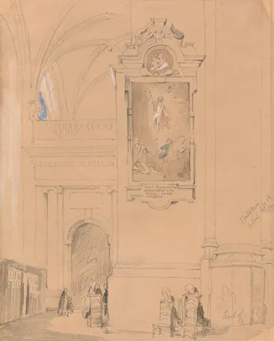 The Tomb of Van Balen, Antwerp, September 7, 1832 by Джон Скарлет Дэвис, 1832 — digital art print download