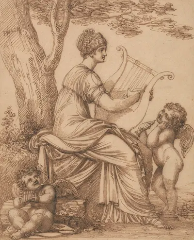 Sappho by Maria Cosway, 1826 — digital art print download