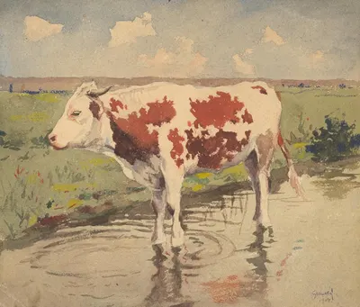 Little Cow by Густав Мальи, 1904 — digital art print download