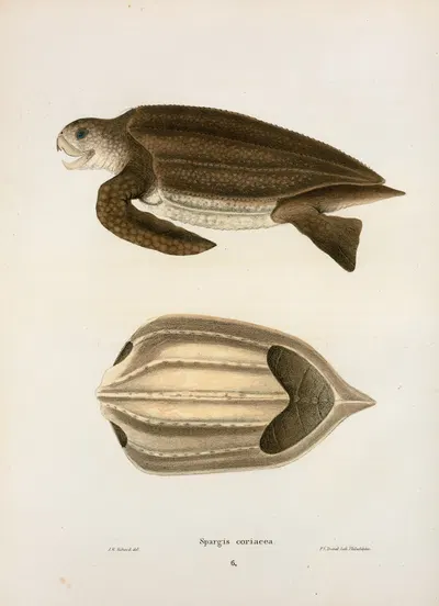 Spargis coriacea. by John Edwards Holbrook, 1842 — digital art print download