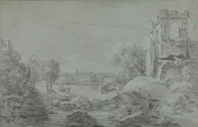 Landscape with Castle by Nicholas Thomas Dall — digital art print download