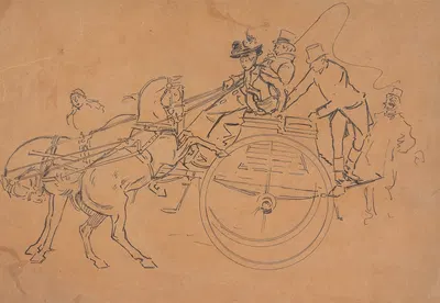 The Dog Cart by Philip William May — digital art print download