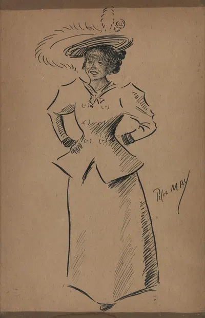 Woman in Turn-of-the-Century Dress by Philip William May — digital art print download