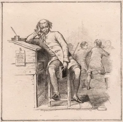 School Master in Classroom by Ричард Редгрейв, 1847 — digital art print download