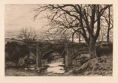 Chagford Bridge by Richard Samuel Chattock, 1882 — digital art print download