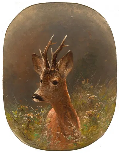 A roebuck by Moritz Müller II, 1916 — digital art print download