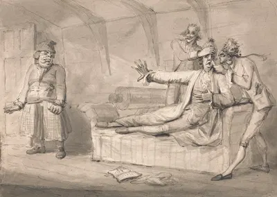 Morgan Offending the Delicate Organs of Captain Wiffle by Самуэль Коллингс — digital art print download