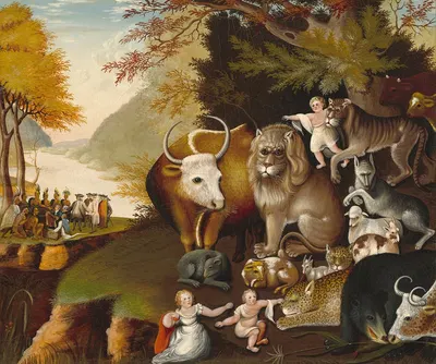 Peaceable Kingdom by Эдвард Хикс, c. 1834 — digital art print download