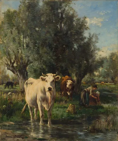 Cattle in a Landscape by Marie Dieterlé — digital art print download