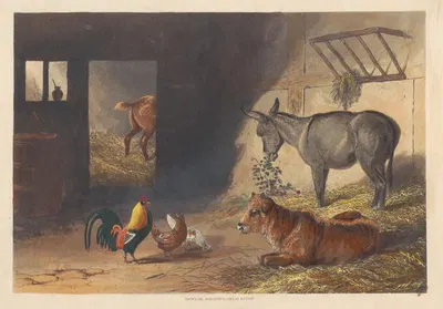 The Stable by Newton Limbird Smith Fielding, 1836 — digital art print download