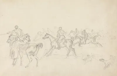 Hunt Followers…Moving with the Hounds to the Left by Сорей Гилпин — digital art print download