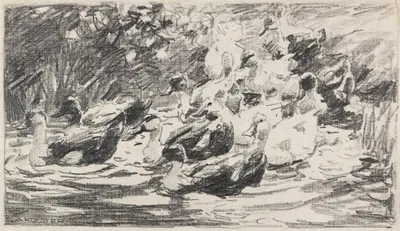 Enten im Teich by Александр Кёстер — digital art print download