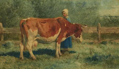 Bäuerin mit Kuh by Anton Mauve — digital art print download