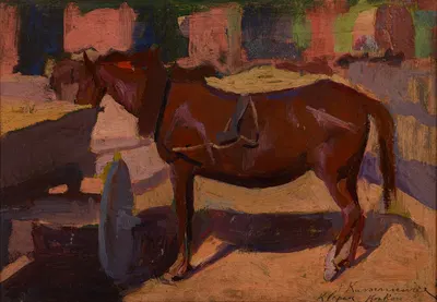 Study of a Horse by Ежи Каршневич, 1903-1907 — digital art print download