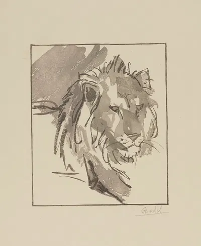 Tête de lion by Jules Chadel, 1917 — digital art print download