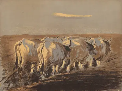 Tillage in Ukraine by Леон Вычулковский, 1904 — digital art print download