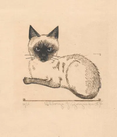 Kocię Syjamskie by Виктория Горыńска, 1936 — digital art print download