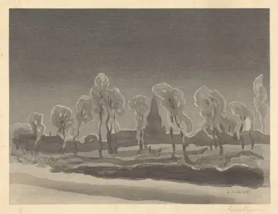 Camblain-l’Abbé by Sir George Clausen, 1920 — digital art print download