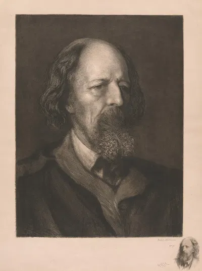 Alfred, Lord Tennyson by Сэр Хьюберт фон Херкомер, 1879 — digital art print download