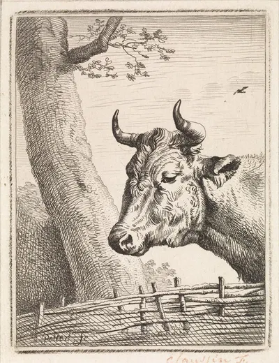 Kop van een koe by Игнасий-Жозеф де Клоасен, 1805-1844 — digital art print download