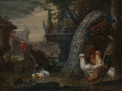 Animals in a Garden by David de Coninck — digital art print download