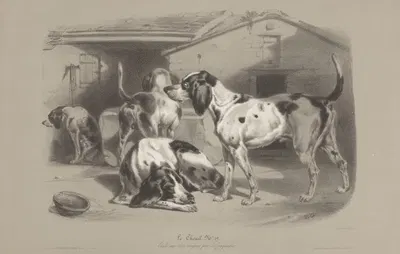 Le Chenil by Joseph Zephyris Gengembre, 1850-1870 — digital art print download