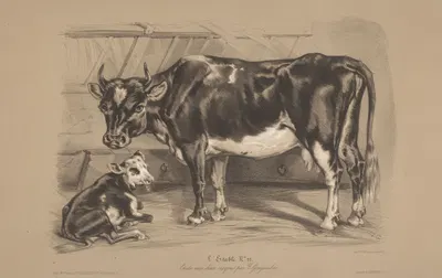 L'Étable by Joseph Zephyris Gengembre, 1850-1870 — digital art print download