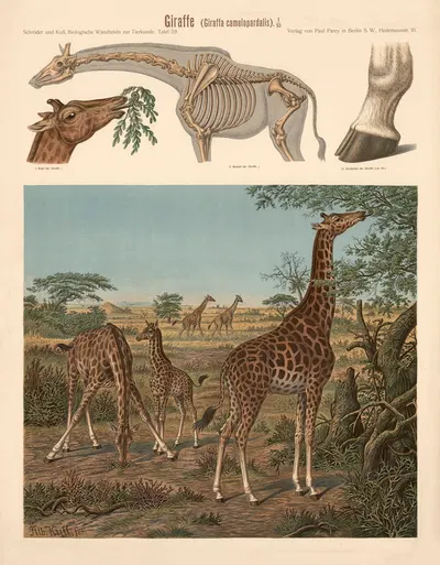 Giraffe by Albert Kull — digital art print download