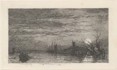 Moonlight by Thomas Creswick, 1839 — digital art print download