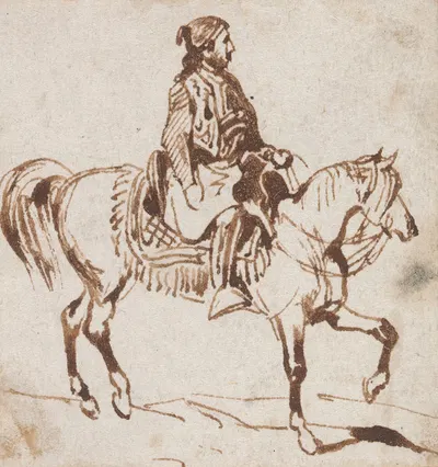 Turk on a Horse by Томас Хартли Кромек — digital art print download