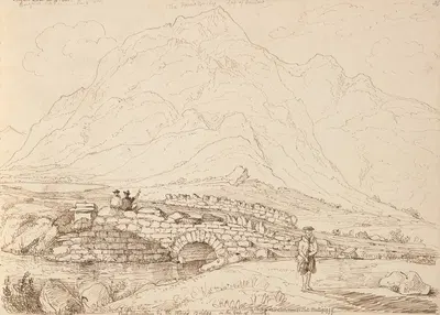 Bull Mountain and the Hare's Bridge by Томас Хастингс, 1841 — digital art print download