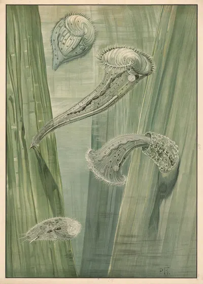 Paramecium by Paul Flanderky, 1912 — digital art print download
