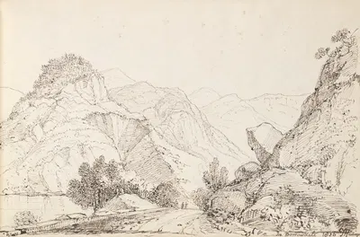 In Borrowdale by Томас Хастингс, 1836 — digital art print download