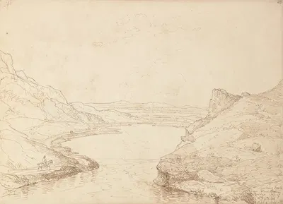 Looking North from Black Stream Bridge, 6 September 1841 by Томас Хастингс, 1841 — digital art print download