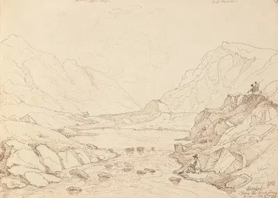 Looking South From the Black Stream Bridge, 6 September 1841 by Thomas Hastings, 1841 — digital art print download