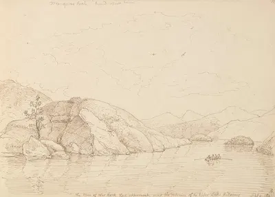 Man of War Rock, Upper Lake Killarney, 4 September 1841 by Томас Хастингс, 1841 — digital art print download