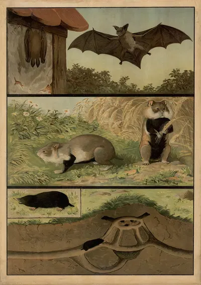 Bats, hamsters, and moles by C.C. Майнхольд и сыновья, 1895 — digital art print download