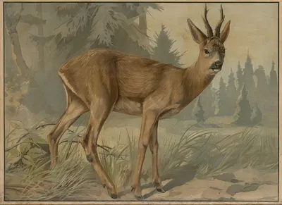 Deer by C.C. Meinhold & Söhne, 1895 — digital art print download