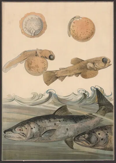 Salmon by C.C. Майнхольд и сыновья, 1910 — digital art print download
