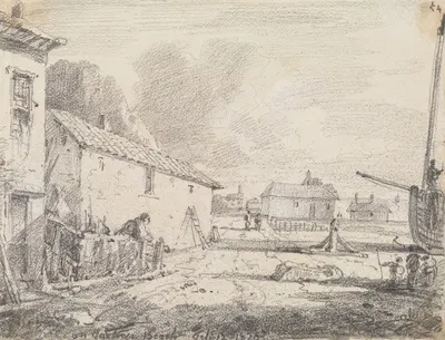 On Hastings Beach, 12 October 1820 by Томас Хастингс, 1820 — digital art print download