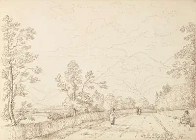 On the Killarney Road Leading to Ross Castle, 4 September 1841 by Томас Хастингс, 1841 — digital art print download