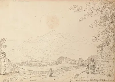 On the Killarney Road Leading to Ross Castle, 4 September 1841 by Томас Хастингс, 1841 — digital art print download