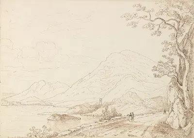 Part of the Killarney Lake between the Upper and Lower Lakes by Томас Хастингс, 1841 — digital art print download