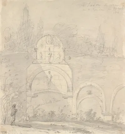 Saxon Remains in a Garden in Canterbury by Томас Хастингс, 1811 — digital art print download