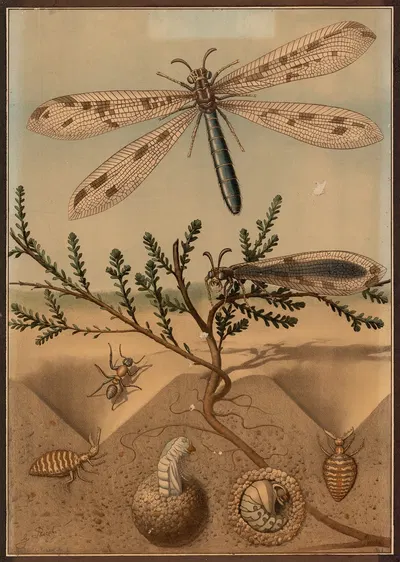 Antlion by G. Pascal, 1909 — digital art print download